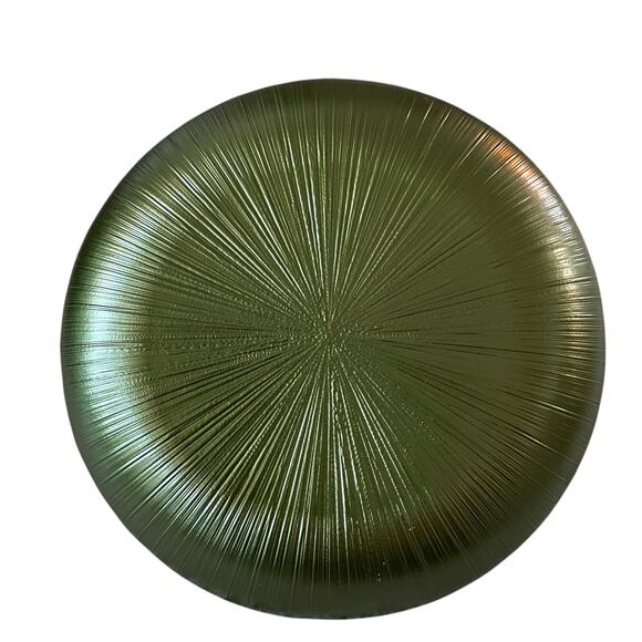 Gorgeous Green & Gold Turkish Glass Appetizer Dessert Plates 8in Set of 4 New - Picture 7 of 15